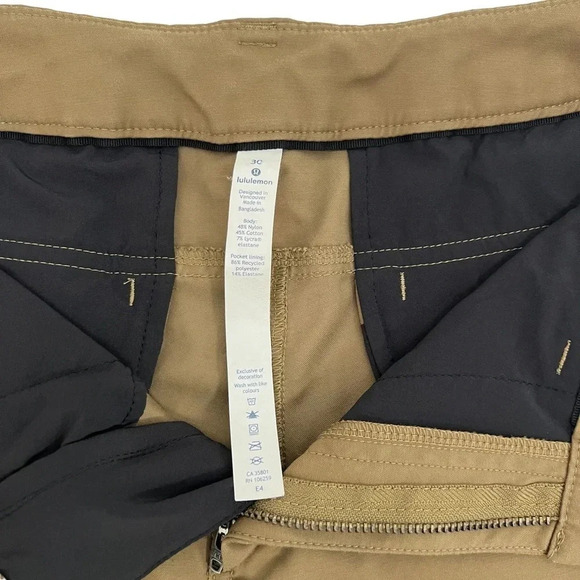 Lululemon Commission Short 9" Artifact Tan Brown Activewear Casual Men's Size 30 - Picture 5 of 9
